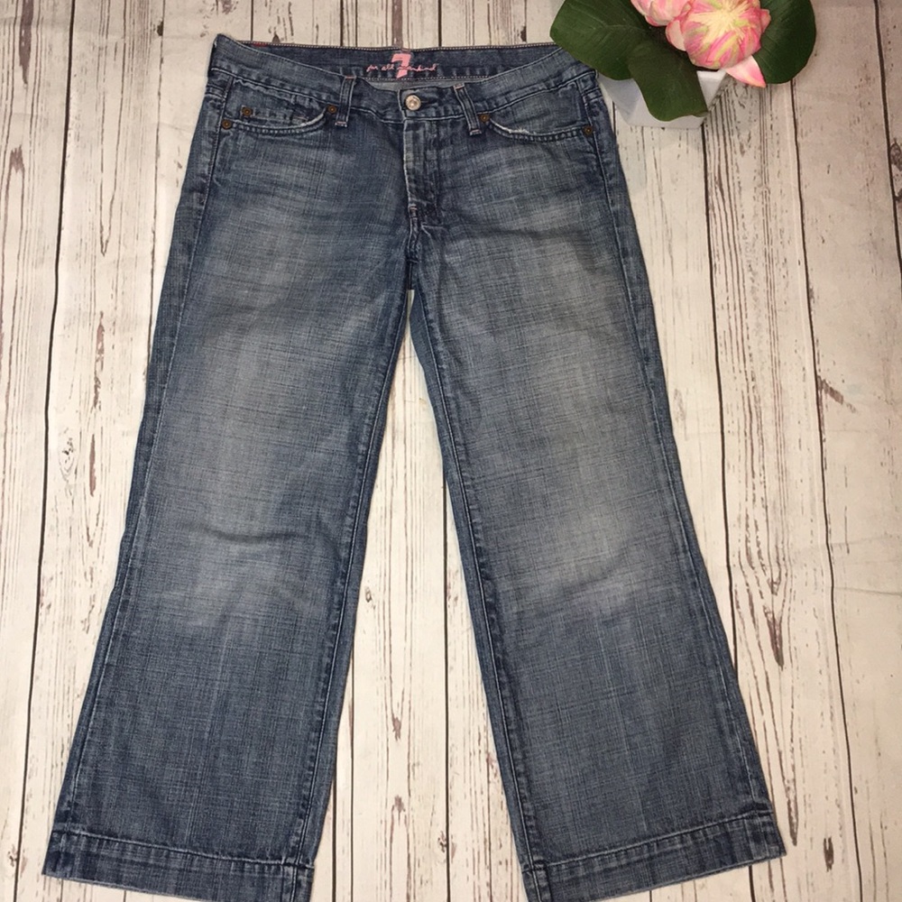 7 for all mankind dojo jeans cropped 28